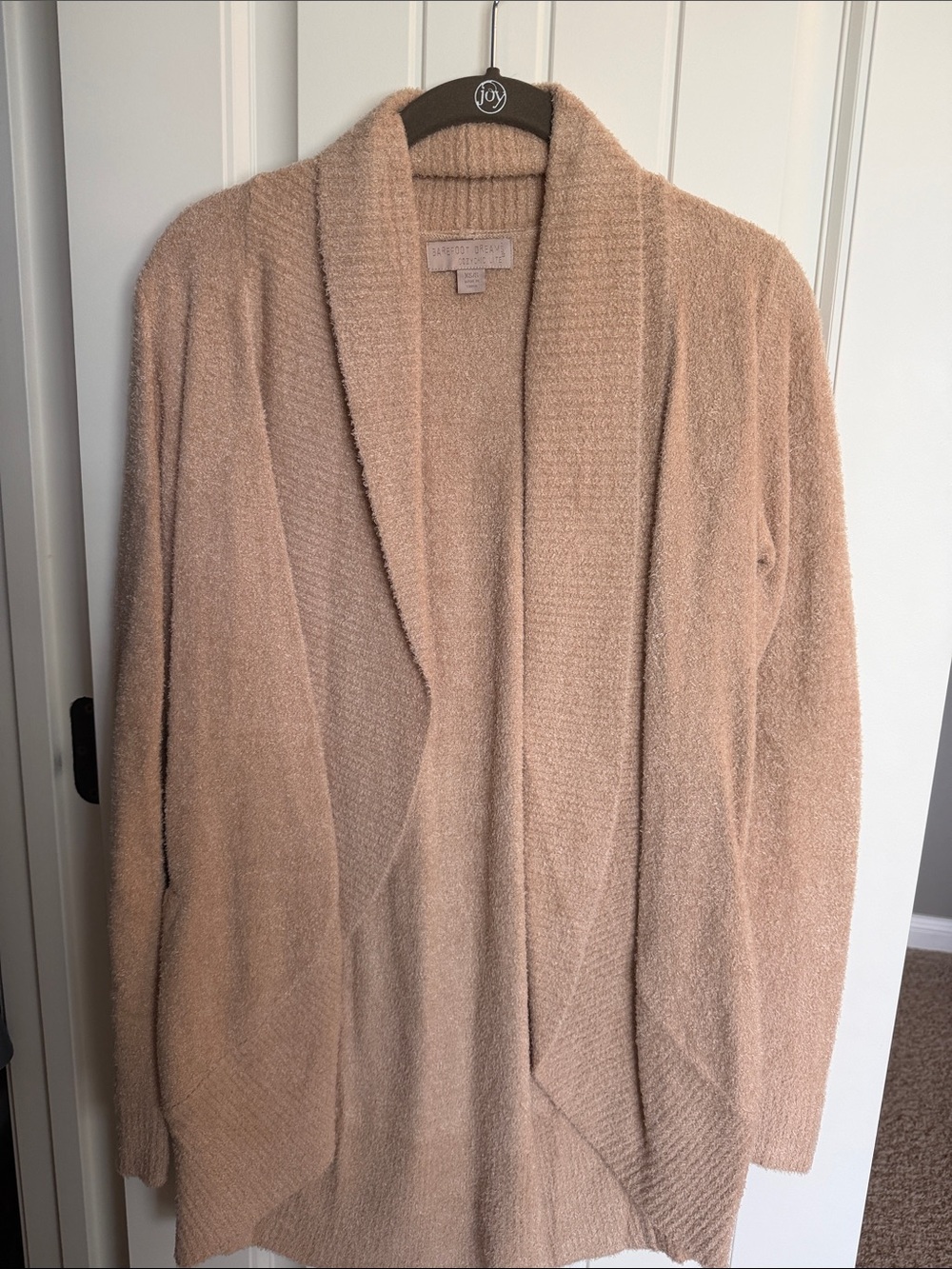 Barefoot Dreams Open-Front Cozy Cardigan - Blush/Taupe